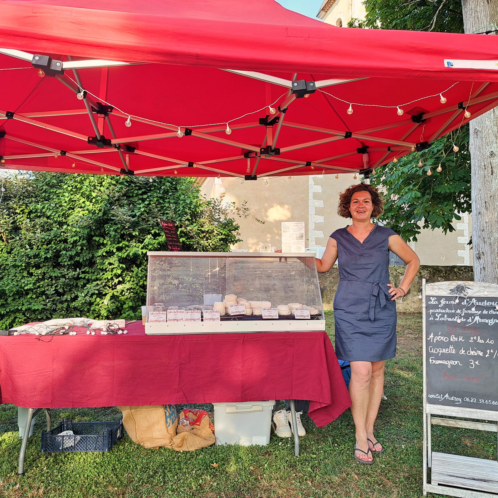 Stand marché fromagerie fermière